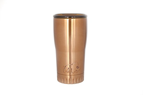 Silver Buffalo NL1008950 Double Walled Stainless Steel Travel Tumbler, 20-Ounces, Gold