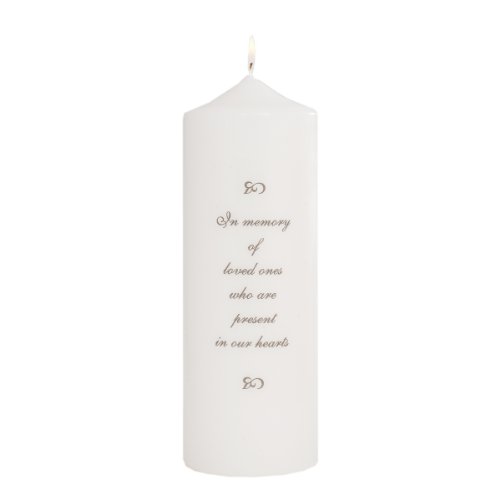 Celebration Candles Wedding Unity 9-Inch Memorial Candle with Generic Verse, White