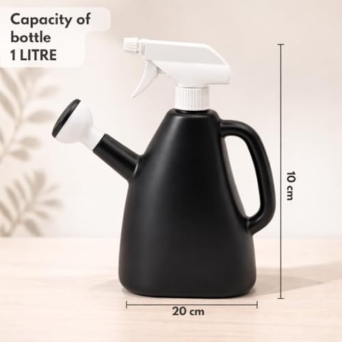 Image of Urban Upvan Watering Can 1L (Multicolor) with 500g Vermicompost | Plastic Garden Water Can with Sprinkler Spout | Lightweight, Durable, Ergonomic Handle | Indoor Outdoor Plant Care