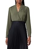 Seidensticker Damen Bluse - Fashion Bluse - Regular Fit - tailliert- V Ausschnitt – Langarm,Grün,34