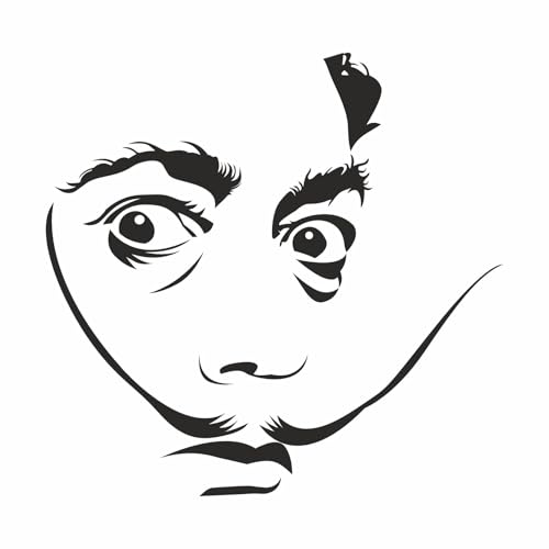 Stickers muraux Salvador Dali (10, Noir (black))