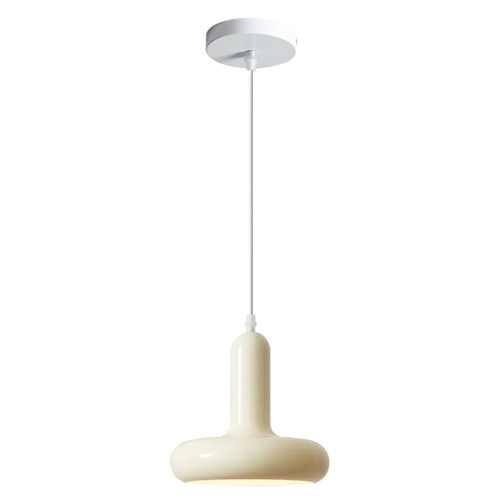 KBUUKYYXouy Nordic Industrial Style Pendant Lamp, E26 Light Source Height Adjustable Chandelier, White Iron Art Hanging, Restaurant Living Room Bedroom Decoration Fixtures