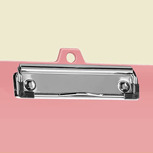 Acrimet Clipboard Letter Size A4 (13 3/8” X 9 7/16”) Low Profile Clip With Side Rulers (Plastic) (Solid Pink Color) (3 Pack) #TOP7