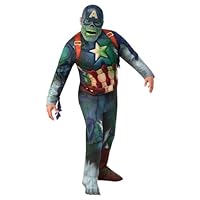Rubies Official 702866TEEN000 Teen Childs Boys Deluxe Zombie Captain America Costume Marvel Halloween Halloween
