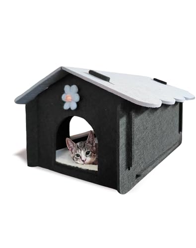 Lukamoo® Cute Cat House (Ashen Phantom, Large)
