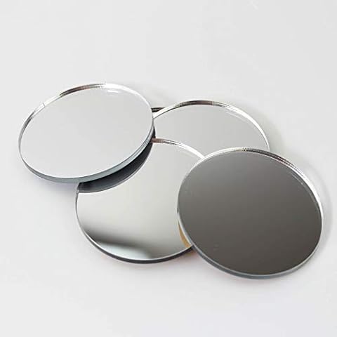 Plexico Mirror Circle/Acrylic Mirror Disc/Children's Safety/Shatterproof/Home/Bathroom (Diameter 50mm) Cover