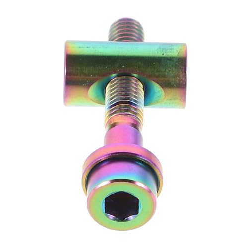 MUCKLILY Bicycle Seat Post Clamps Titanium Bike Bolts Seat Post Screws Weatherproof Titanium Alloy Screws for Cycling