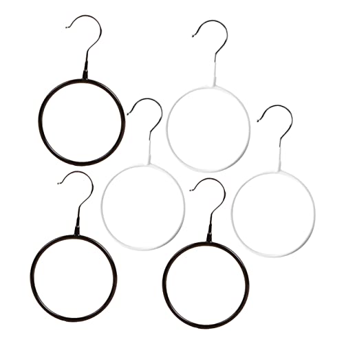 MUCKLILY 6Pcs Clothes Storage Ring Versatile Scarf Hanger Organizer for Belts Ties and Accessories Compact Design Easy to Use for Home Closet Storage
