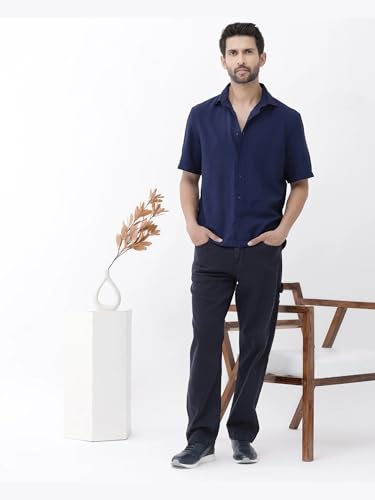 Image of Rare Rabbit Boxy fit Plain Shirt