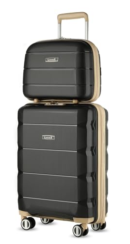 LUGGEX 2-Piece Carry-On Spinner Luggage, Expandable, Grey