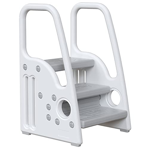 Gupamiga Toddler Step Stool For Kids，Toddler Step Ladder For Step Stool For Bathroom, Kitchen And Toilet Potty Training Learning Helper With Handles (Three Floors) #TOP6