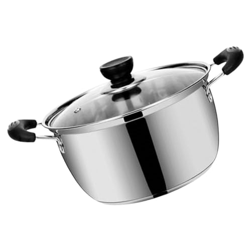 Cabilock Stainless Steel Milk Pot Multi and Saucepan for Daily Use Lidded Cooking Pot with Easy Clean Design Dishwasher for Induction Stove