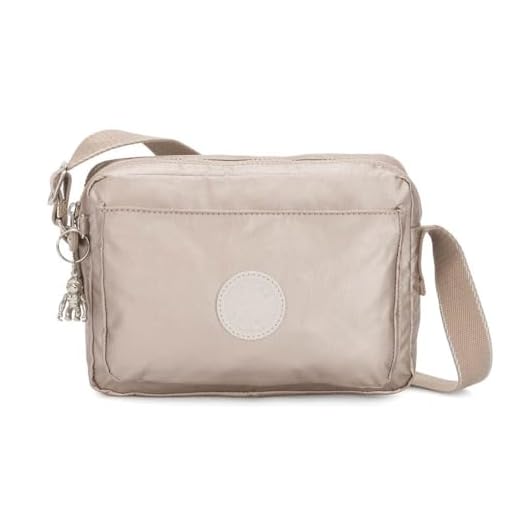 Kipling ABANU M Tracolla media, Metallic Glow (Argento)