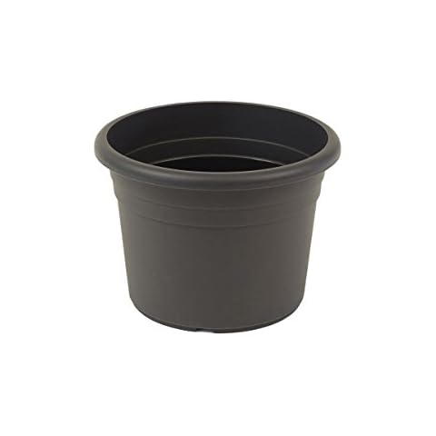 Greemotion Plastic Flower Pots for the Home - UV-Resistant Garden Pot in Black, Great for the Patio - Garden Pots with Drainage - Plant Pots Cover