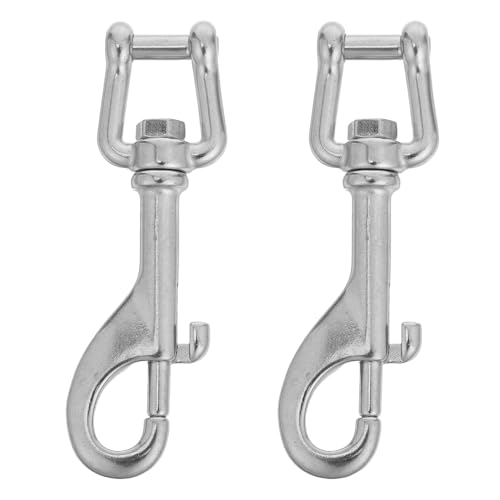Crochet pivotant 100mm Healvian en inox pour sécuriser votre équipement de plongée
