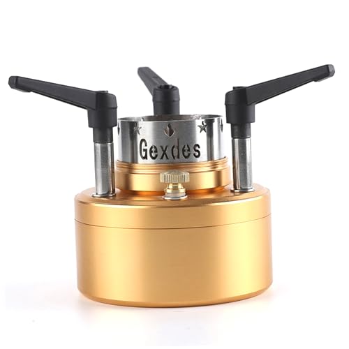 Fornello ad alcool, oro 200 ml, mini fornello ad alcool da campeggio con efficiente tecnologia di vaporizzazione per avventure all'aria aperta