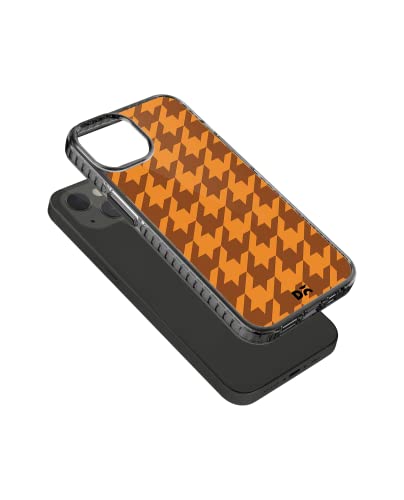 Image of DailyObjects Case for iPhone 14 Compatible with Mag-Safe Wireless Charging, Stride 2.0 Brown Houndstooth Slim Shockproof Back Cover with Inner Magnetic Ring