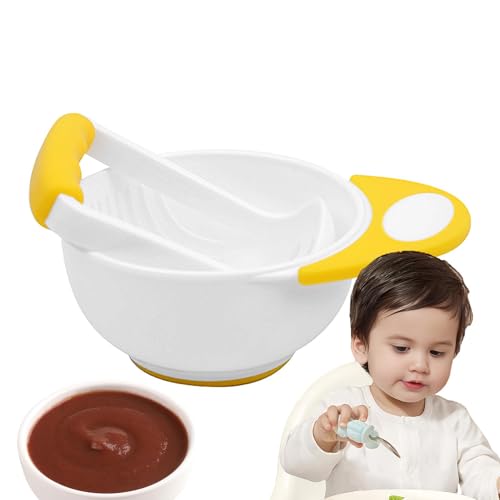 Mashing Bowl Baby - Triturador De Frutas Para Bebé | Triturador De Comida Para Bebés | Triturador Y Cuenco Para Bebés Con Varilla De Molienda | Triturador Y Tazón De Comida Para Bebés | Baby Machacado