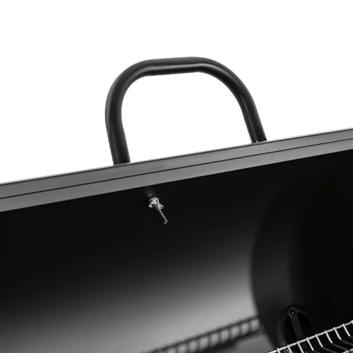 Barbecue au charbon de bois grand format avec double surface de cuisson et couvercle - 6