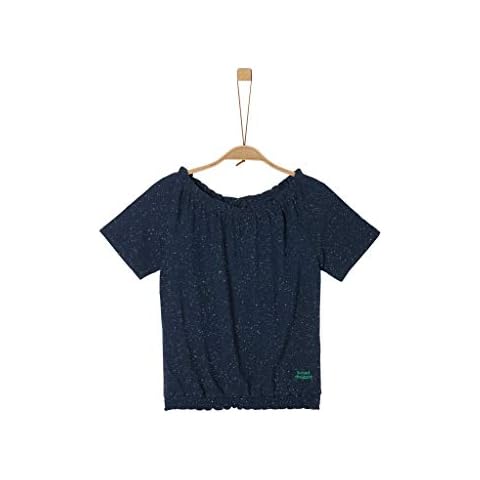 s.Oliver Junior T-Shirt Camiseta, 57W7 Melange Azul Oscuro, S/REG para Niñas Cover
