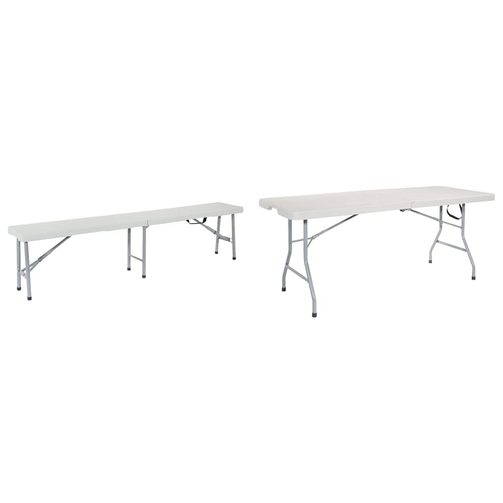 Office Star Resin 6 Foot Folding Bench and Table