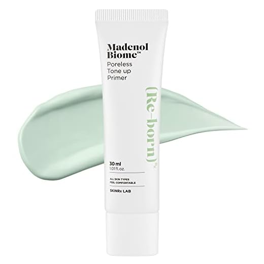 SKINRxLAB Madenol Biome Poreless Tone Up Primer SPF30+ PA+++ - Redness & Tone Correcting Skin Smooth Primer for Makeup - Sebum & Oil Control - Conceal Pores & Uneven Skin Tone, 1.01oz.