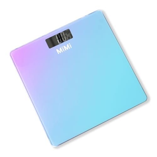 Image of Atom /Aliston MKP Multi color Glass Personal Weighing Scale Capacity 180Kg | Digital Body Weight Scale with Gradient Design | Ultra-Slim 4.5mm | Backlit LCD Display | Bathroom & Home Weighing Scale