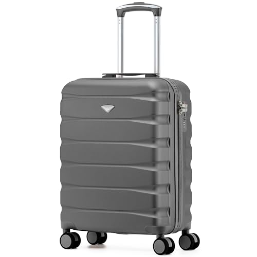 Flight Knight Cabin Suitcase 55x40x20 Ryanair Priority, EasyJet, Jet2 Lightweight Small Durable 4-Wheel Cabin Case, Carry-On for Over 60 Airlines, Hard Shell, 10kg Hand Luggage Bag (55 x 40 x 20 cm)