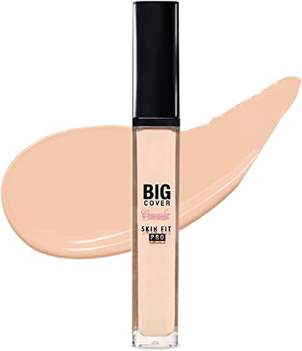 ETUDE Big Cover Skin Fit Concealer PRO (# Neutral Peach) (21AD) | Long-Lasting Closely Adhesive Cover Like Real Skin | Smooth and Perfect Makeup | Hides Dark Circles, Redness