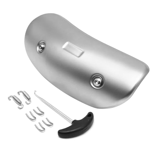 Exhaust Heat Shield Muffler Pipe Heat Cover Protector Guard Imitation Carbon Fiber Stainless Steel (A)