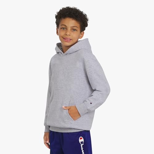 Image of Champion boys Graphic Hoodie Pullover Sweatshirt for Kids With Stylish Embellishments