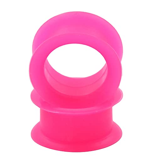Dilatadores de silicona rosa de 32mm y 1 par de túneles flexibles de 1-1/4 pulgadas