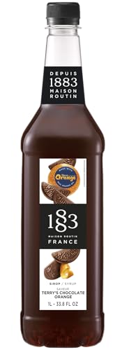 1883 Maison Routin Premium Terrys Chocolate Orange Syrup Perfect for Coffee & Drinks - Vegan-Friendly Allergen-Free No Artificial Colours or Preservatives - 1L PET Bottle