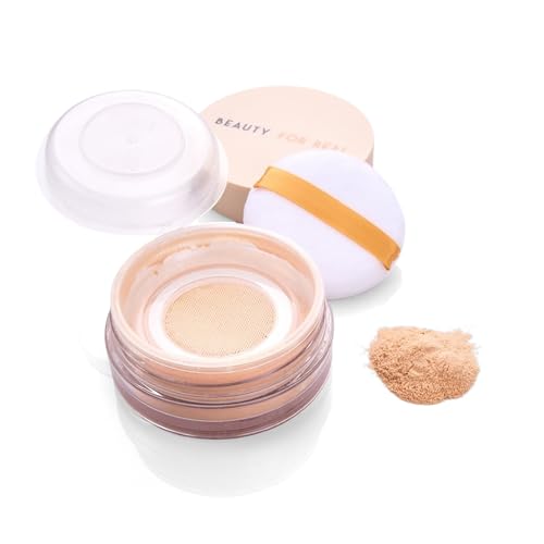 Beauty For Real Hydra-Set Translucent Finishing + Brightening Powder, Translucent 1 - Invisible, Weightless Finish - 16-Hour Wear & 24-Hour Shine Control - With Niacinamide & Vitamin E - Talc Free