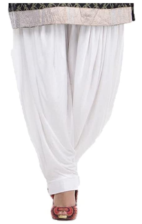 Women's Cotton Plain Patiala Salwar Pant Punjabi Style Bottom Pant Comfortable Loose Fit Full Patiala Salwar