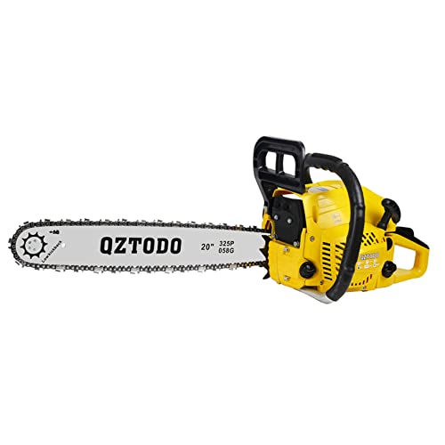 Qztodo Gas-Powered-Chainsaw - 20 Inch Chain Saw 58 Cc 2-Cycle Cordless Handheld Automatic Chain Oiler Garden Tool For Cutting Wood Trees #TOP27