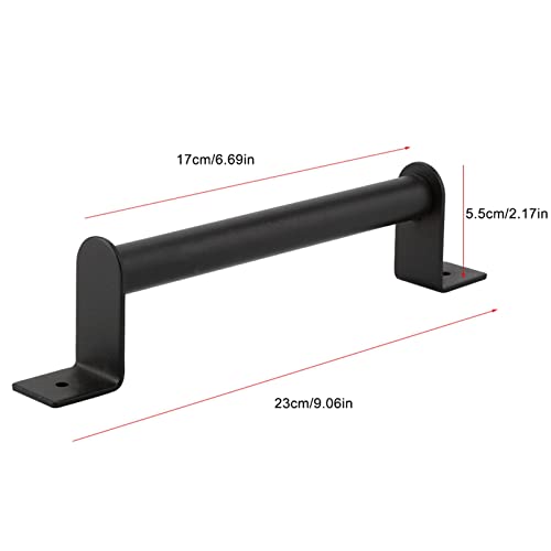 Maçaneta da Porta Deslizante de Aço Carbono Resistente Preto para Hardware de Portão de Armário