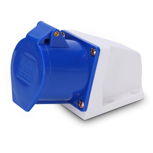 Conectores de enchufe industrial Toma de corriente de montaje en superficie en ángulo abierta a prueba