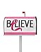 Magnetic Mailbox Cover Breast Cancer Awareness Pink Ribbons Believe Standard Size Removable Post Letter Box Cover Waterproof Garden Yard Outdoor Decoration
