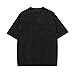 Aelfric Eden Mens Cotton T-Shirts Oversized Unisex Short Sleeves Wash Baggy Casual Tees Workout Solid Summer Tops Black