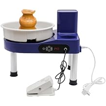Pottery Forming Machine, 250W Electric Pottery Wheel Ceramic Machine with Foot Pedal & LCD Screen, 0-250 Rpm Adjustable, Strong Horsepower, Forward/Reverse Adjustable, for Beginners DIY Clay