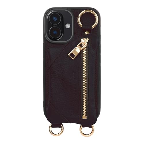 HANATORA for iPhone 16 �P�[�X �V�����_�[ �{�v ���{�� �ϏՌ� �X�}�z�P�[�X �X�}�z �V�����_�[�X�g���b�v �t�� �t�@�X�i�[ �X�}�z�V�����_�[ �J�o�[ �J�[�h ���[ ���K���� �I�[�o�W�[�� BPCJP-16-Aubergine