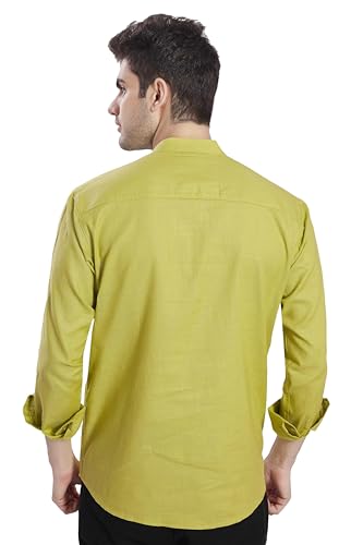 Image of DIVISIVE Men's Slim Fit Full Sleeves Cotton Short Kurta