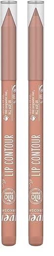 lavera Lip Contour - Warm Brown 03 - Samtig-mattes Finish - cremiger Auftrag - Bio-Kokosöl & Bio-Sheabutter - VEGAN (Packung mit 2)