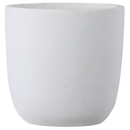 Amazon ファイバークレイ製 軽量 大型植木鉢 バスク ラウンド 51cm ホワイト 鉢