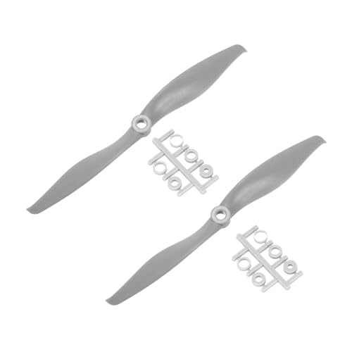 Image of sourcing map 2Pcs 7x6 Inch Propeller RC Propellers 2-Vane Blades Props Gray with Adapter Rings for RC Airplane Aircraft Prop Replacement