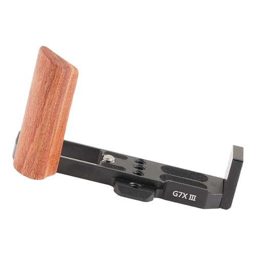 Poignée à dégagement rapide en L ArcaSwiss avec grip en bois pour Canon G7XII et G7XIII
