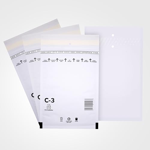 Trifoo 100 Versandtaschen Luftpolsterumschläge haftklebend Luftpolsterversandtaschen Luftpolstertaschen Polsterumschläge C3 (170 x 225 mm) weiß Selbstklebeverschluß 100 Stück