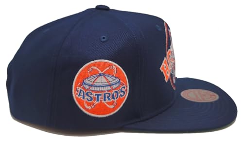 Mitchell & Ness Houston Astros Snapback Azul Naranja miniatura 5