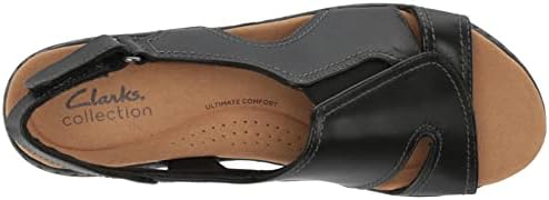 Clarks Merliah Style Heeled Sandal, Black Leather, 8.5 Wide | Image 4
